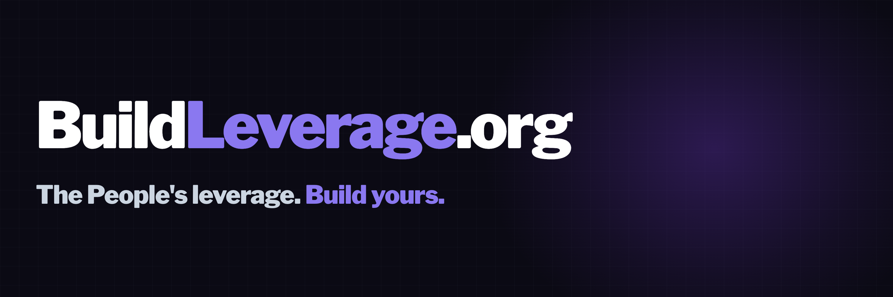 BuildLeverage.org banner